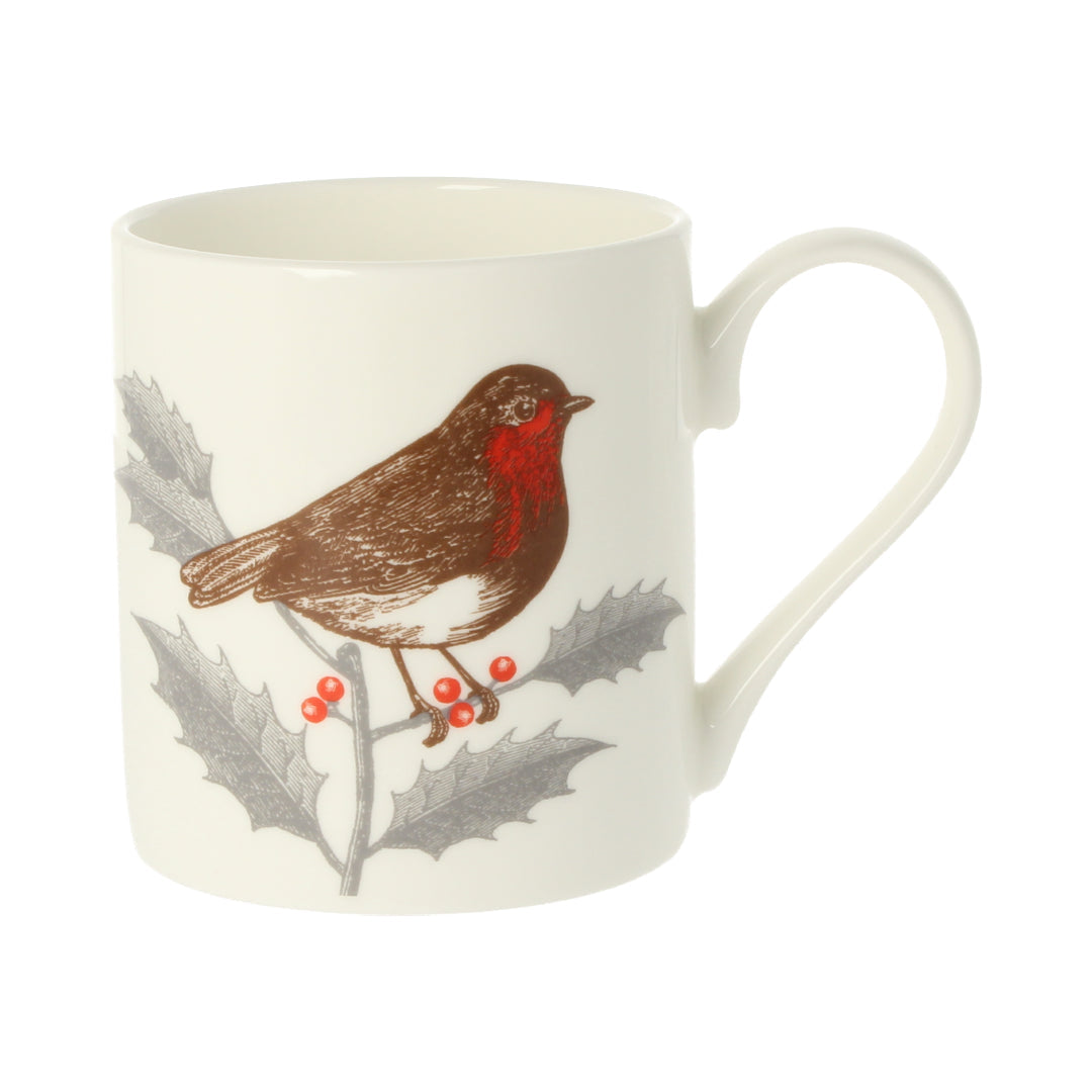 Robin &amp; Holly Mug