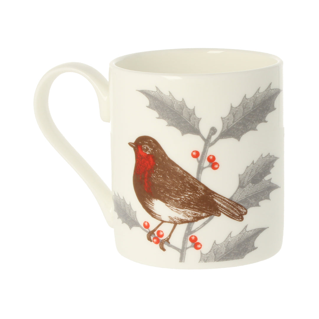 Robin &amp; Holly Mug