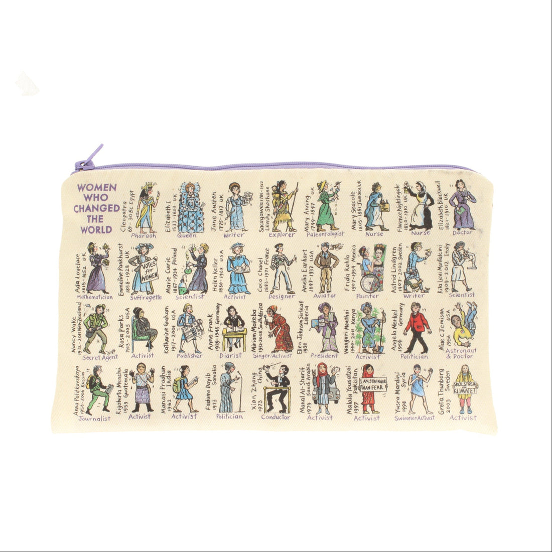 Women Who Changed The World Zip Bag