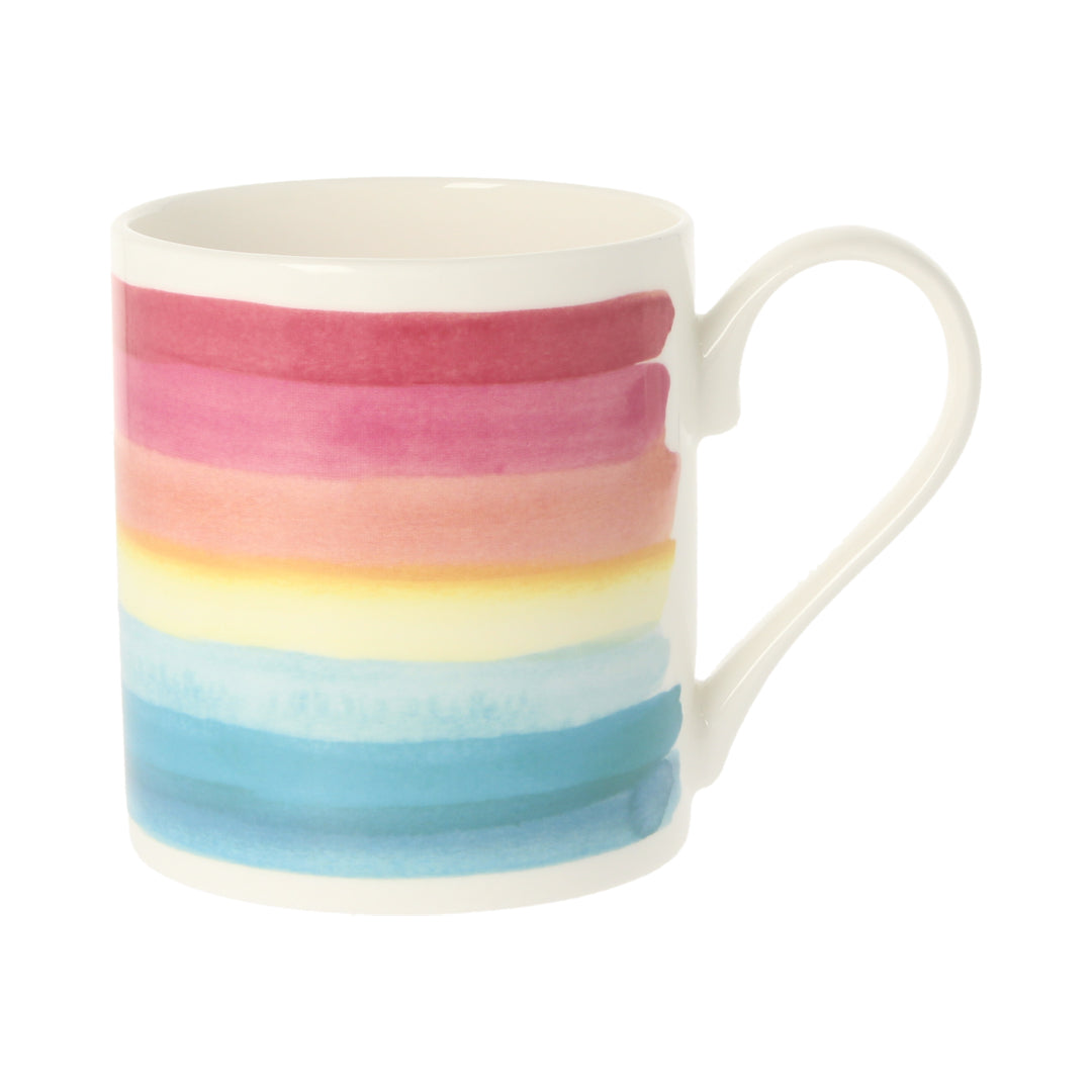 Rainbow Stripe Teal Mug