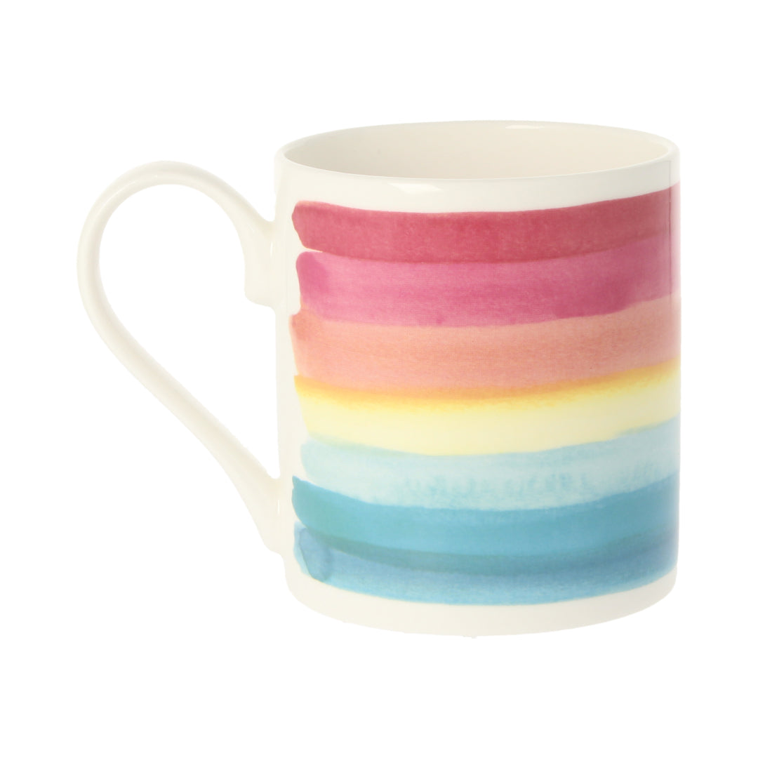 Rainbow Stripe Teal Mug