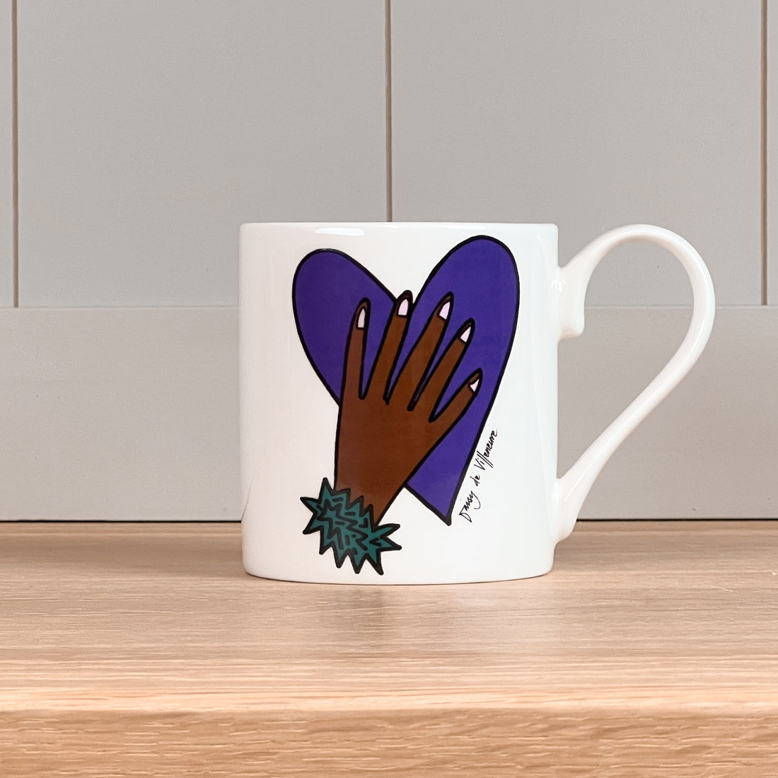 Hand On Heart Purple Mug