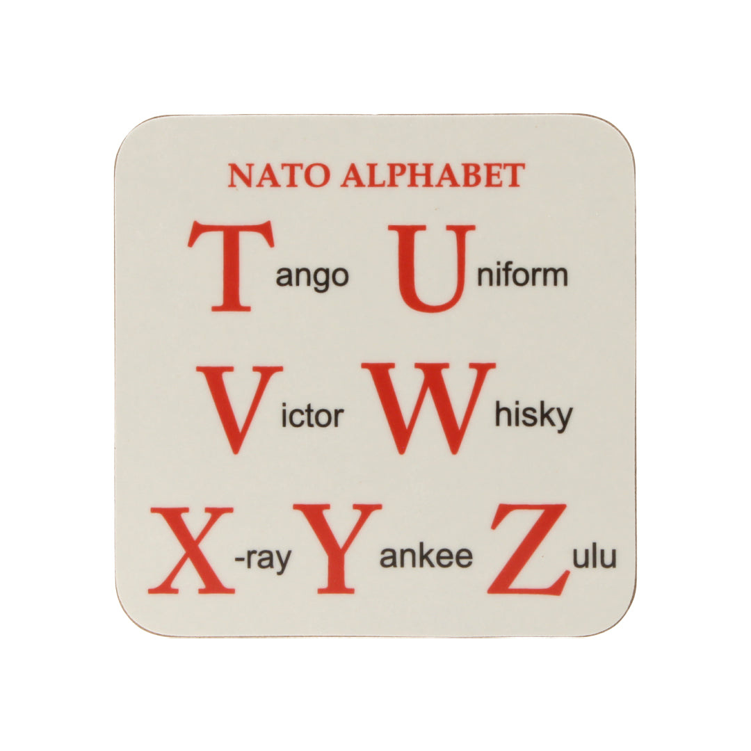 NATO Alphabet Coasters (Set of 4)