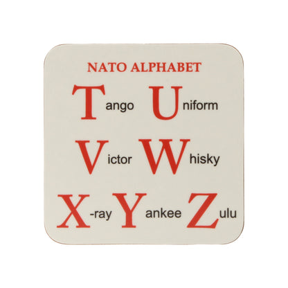 NATO Alphabet Coasters (Set of 4)