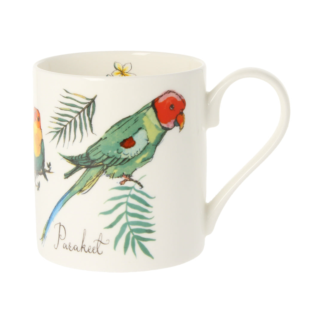 Three Tropical Birds - Parakeet Mug