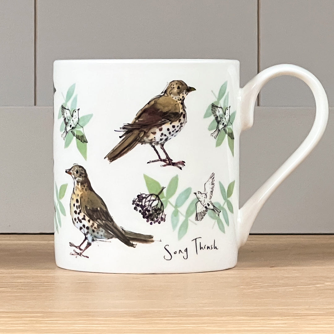 Five Song Thrush Mug