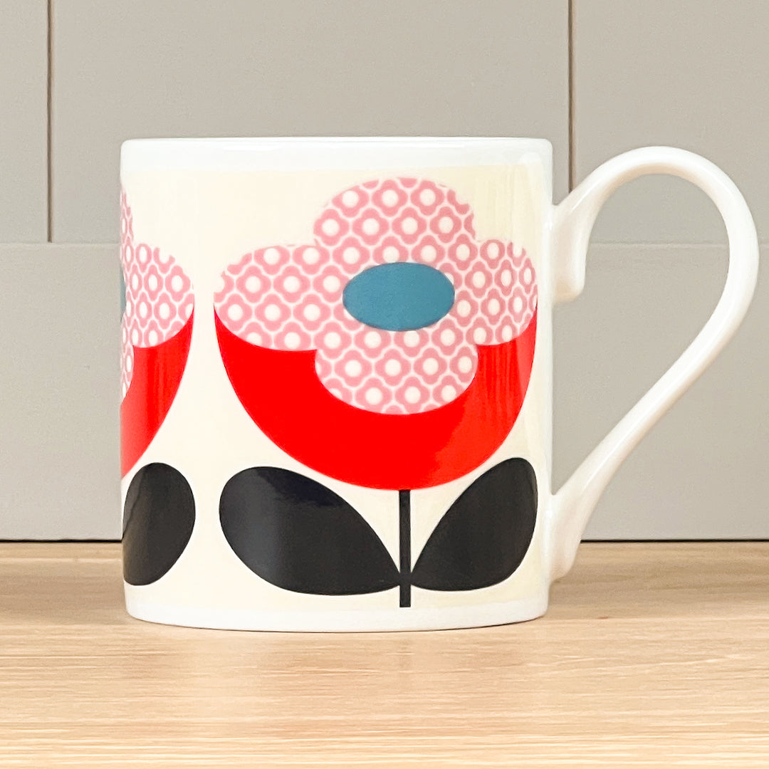 Buttercup Stem Red &amp; Pink Mug