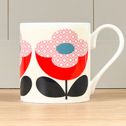 Buttercup Stem Red &amp; Pink Mug