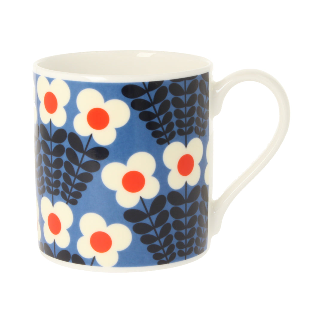 Bunch Of Stems Blue Mug