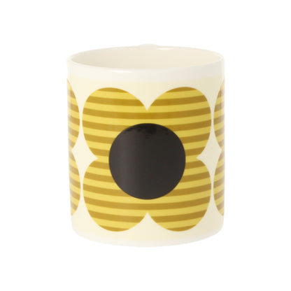 Striped Flower Yellow Mug