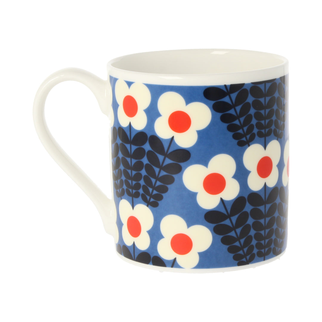 Bunch Of Stems Blue Mug