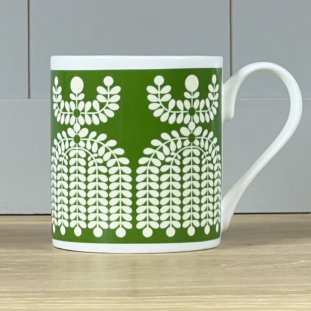 Folk Girl Green Mug