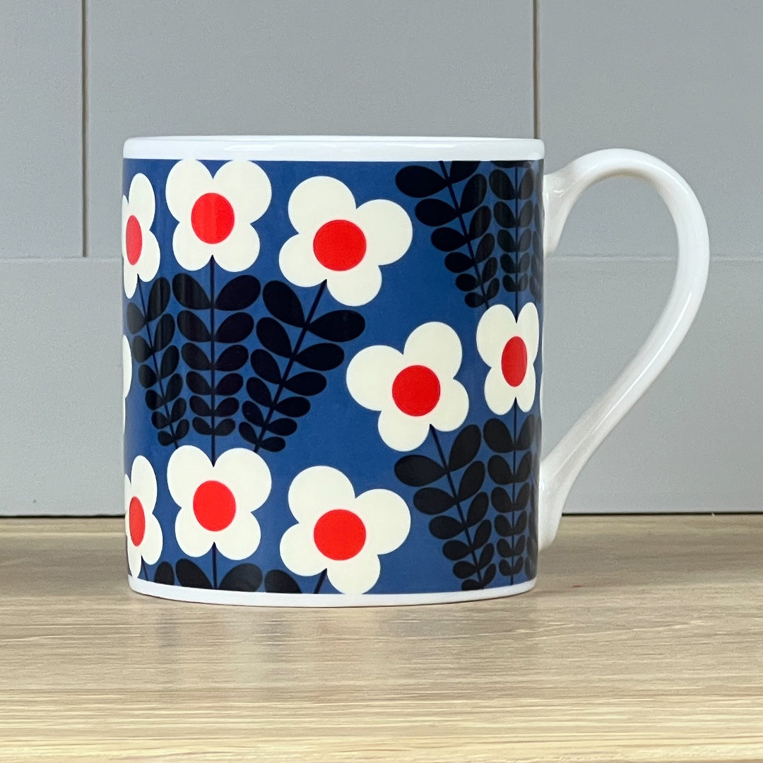 Bunch Of Stems Blue Mug