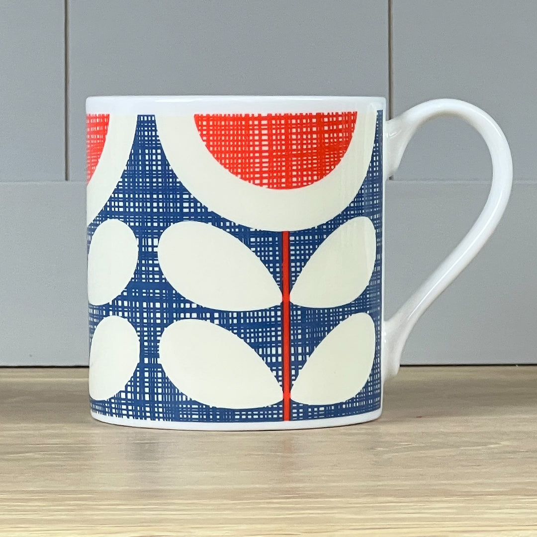 Scribble Sunflower Blue Mug