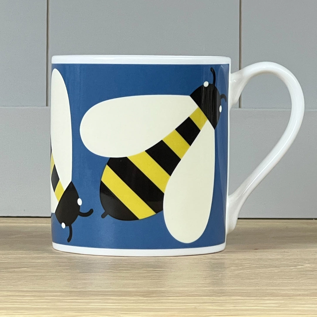 Busy Bee Blue Mug