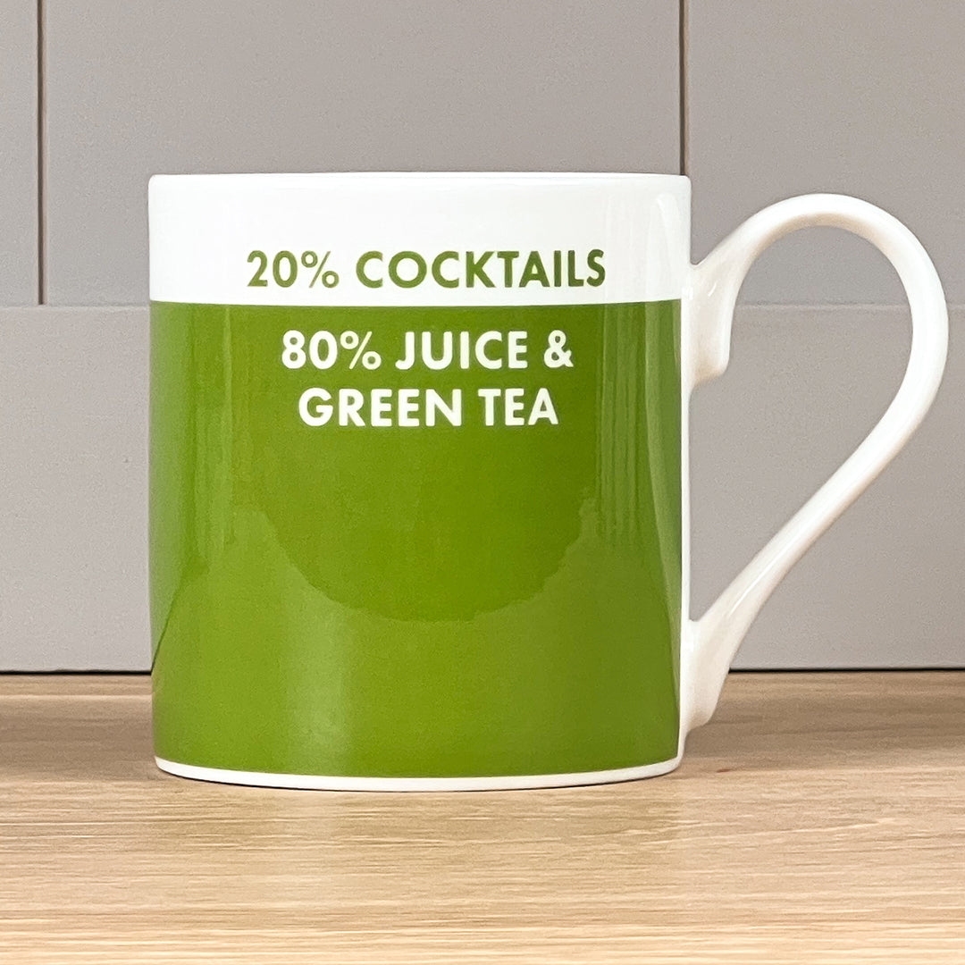 20% Cocktails 80% Juice &amp; Green Tea Mug