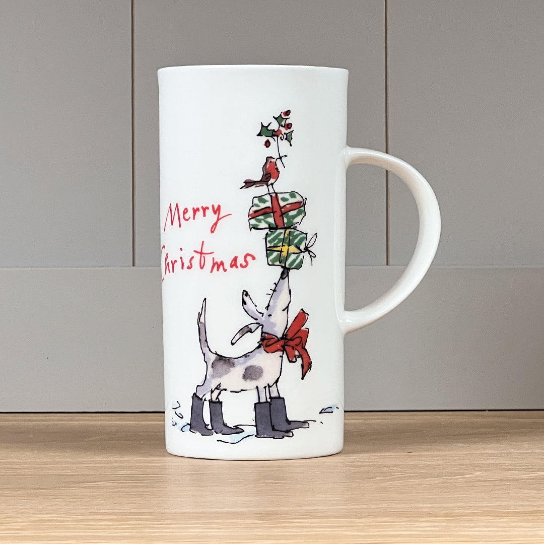 Dog And Presents Tall Mug
