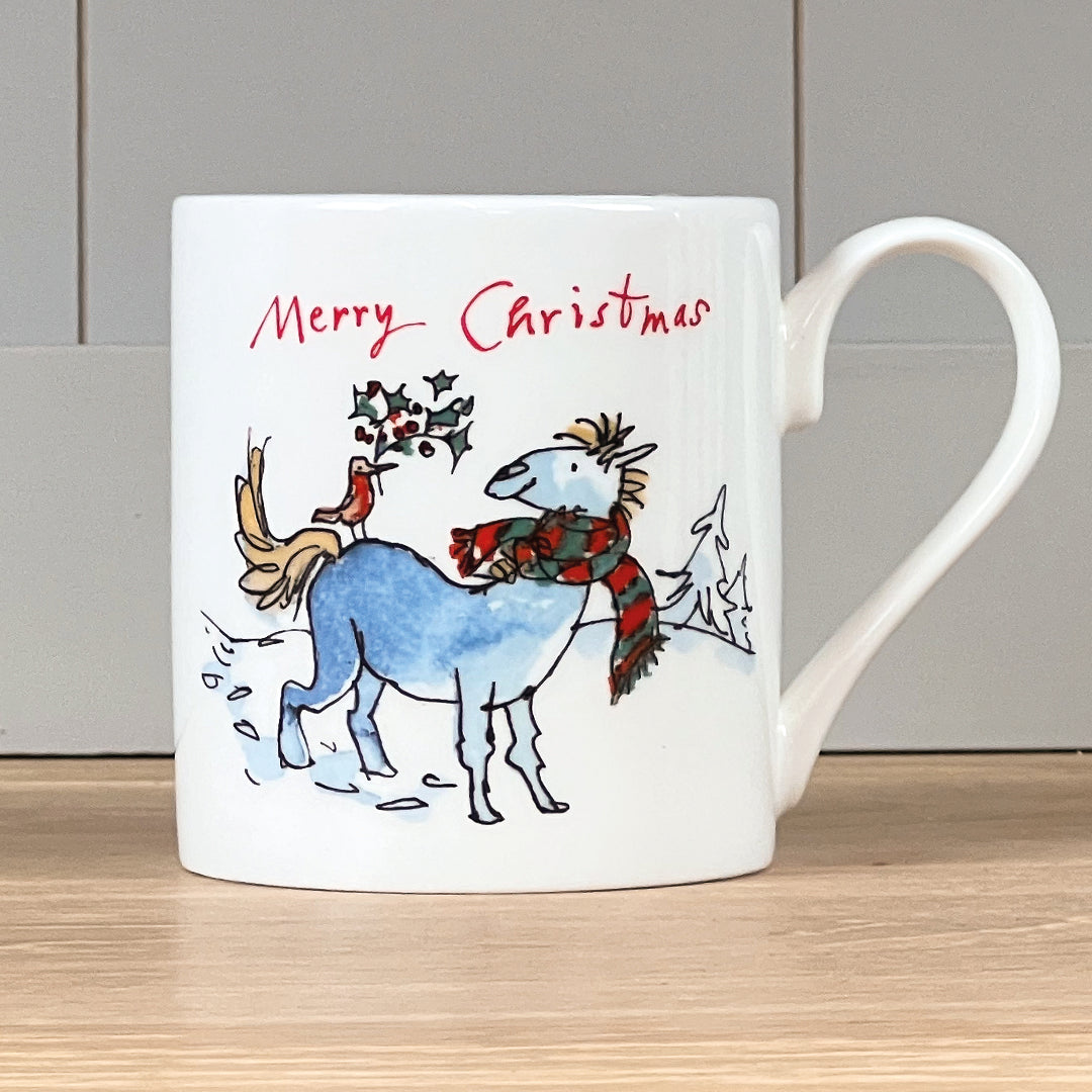 Horse &amp; Robin Holly Mug