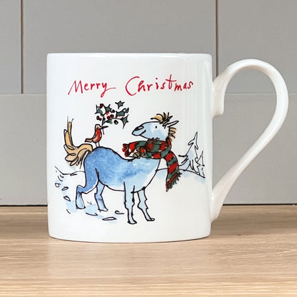 Horse &amp; Robin Holly Mug