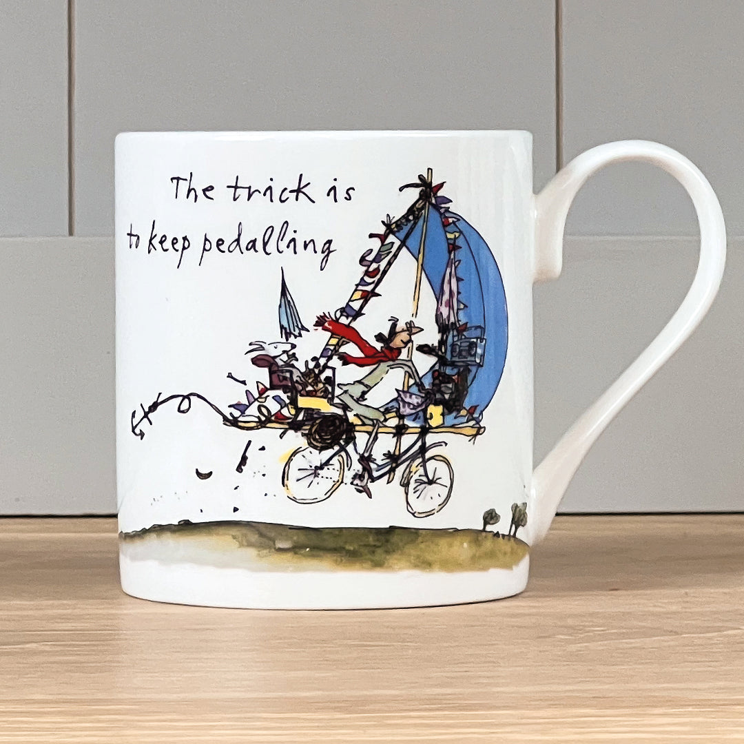 The Trick Is To Keep Pedalling Mug